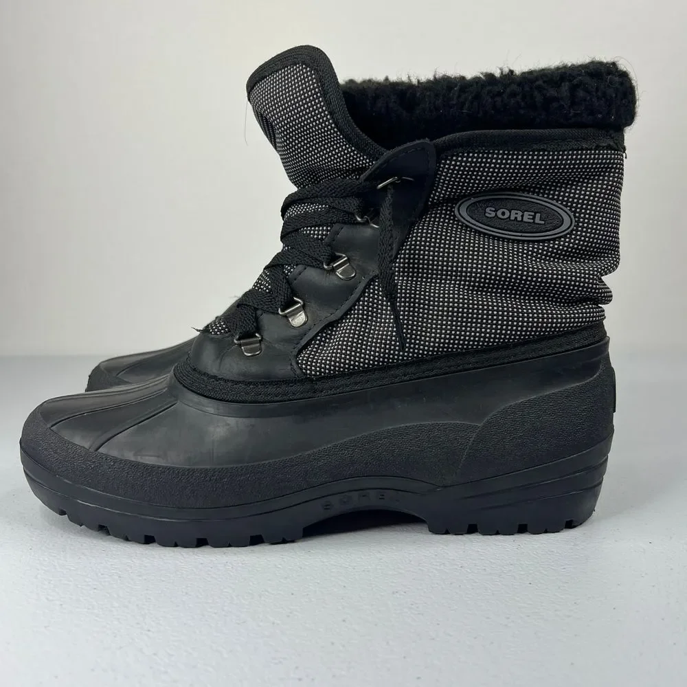 Sorel Duck Boots Shin Above Ankle Waterproof‎ Felt Fleece Lined Winter Women 9